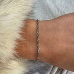 Twisted Kæde Sæt Sølvfarvet