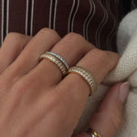 Krystal Band Ring 18K Guldbelagt 4mm