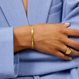 Flad Slange Sæt 18K Guldbelagt 4mm