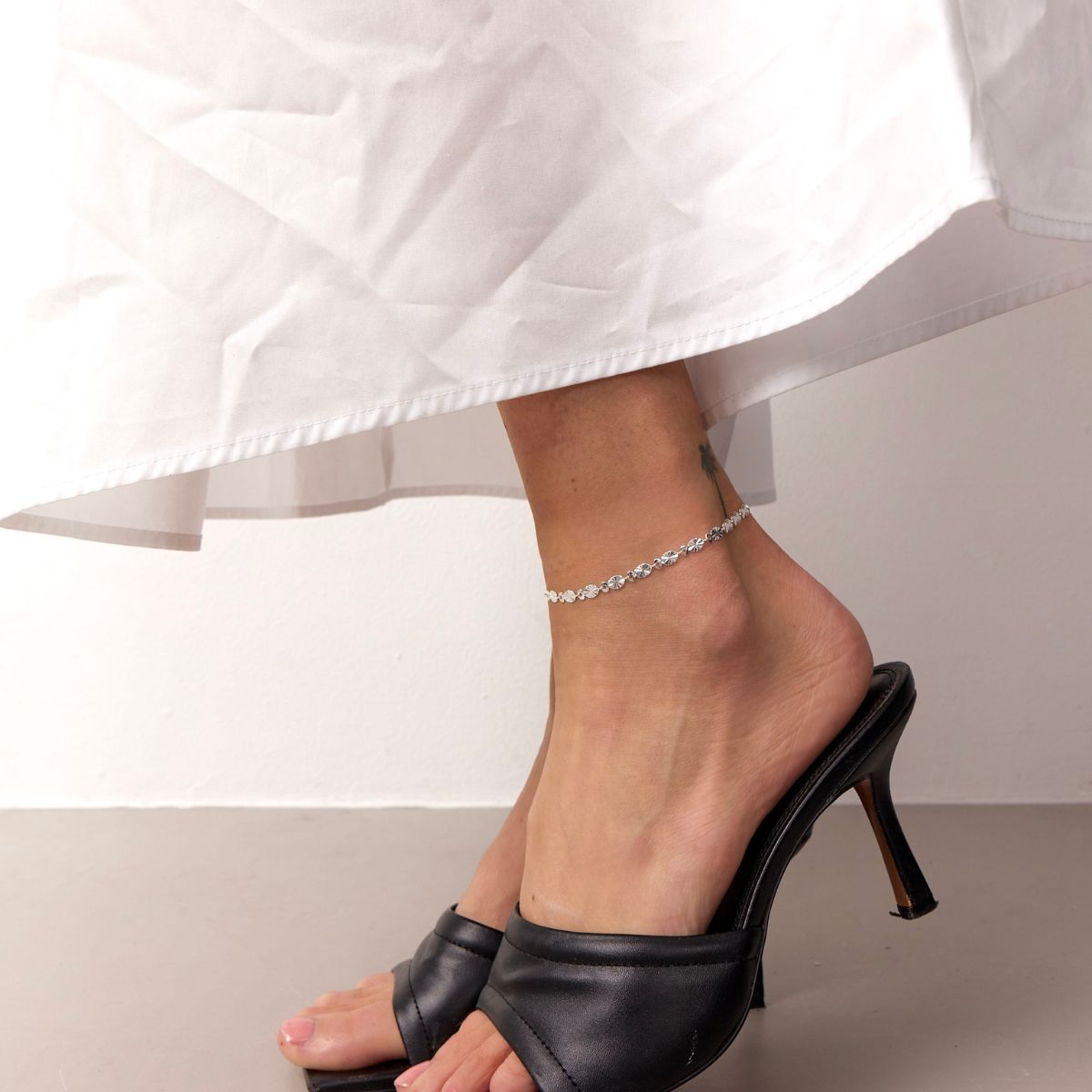 Sun Kiss Ankelkæde 925S Sølvbelagt