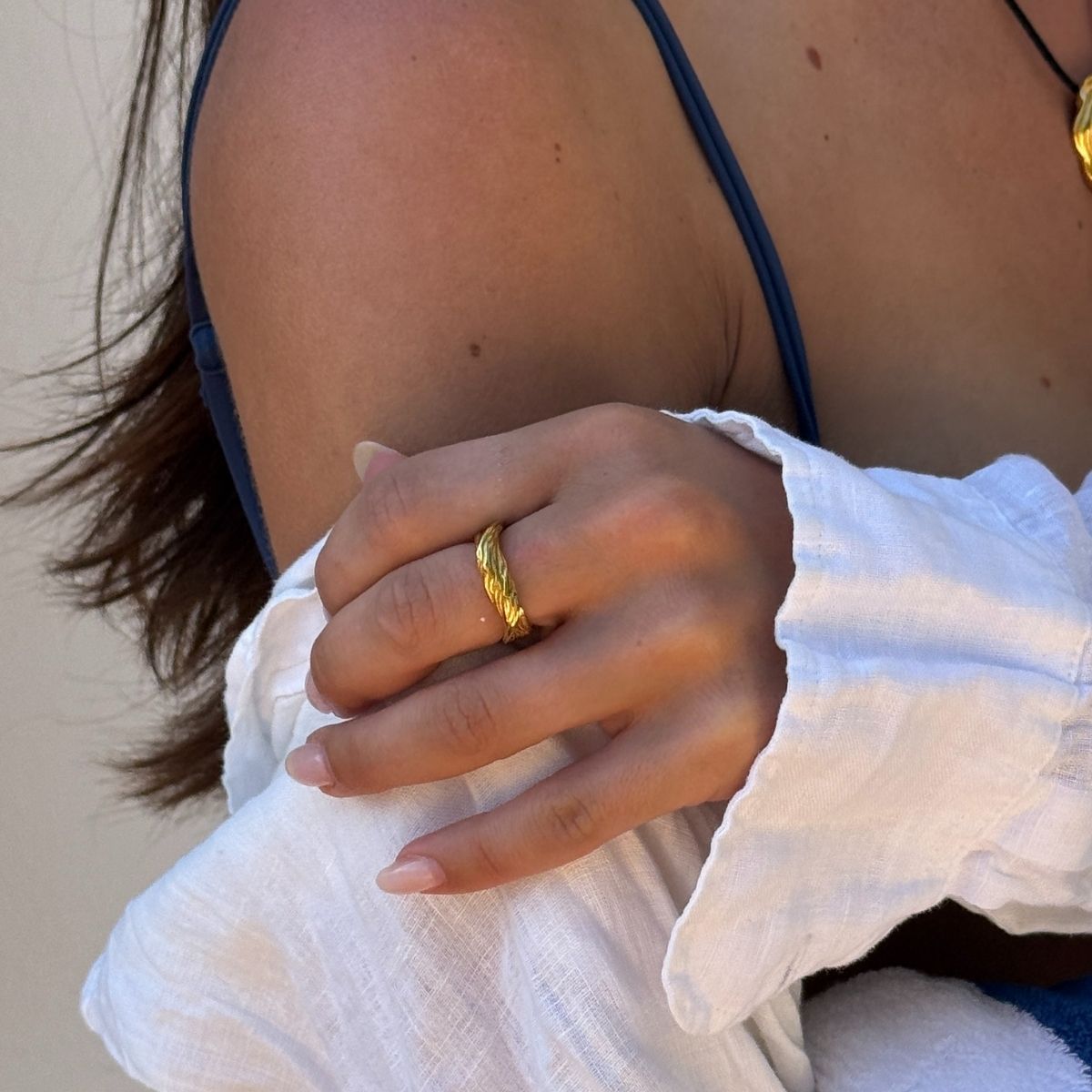 Wind Loop Ring 18K Guldbelagt