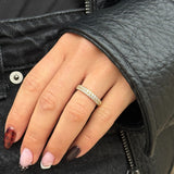 Krystal Band Ring 18K Guldbelagt 4mm
