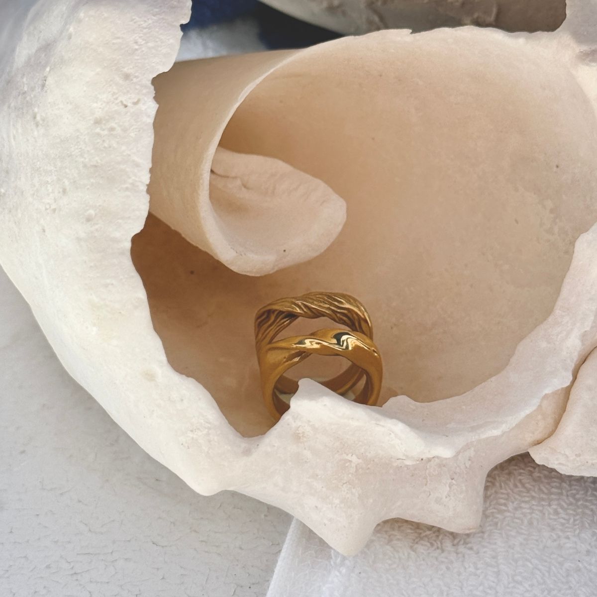 Wind Classic Loop Ring 18K Guldbelagt