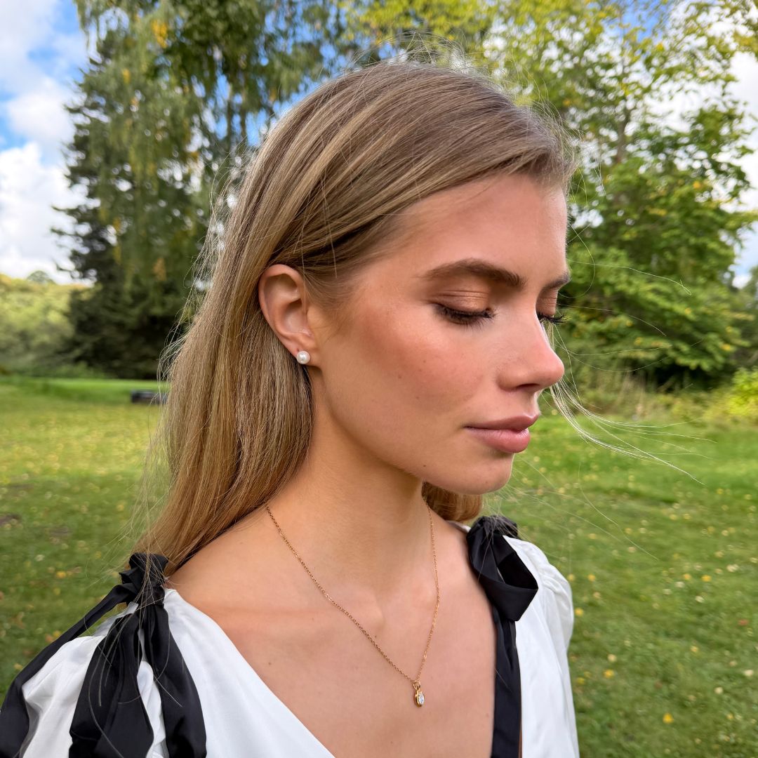 Classic Perle Stud Øreringe 7mm