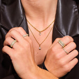 Krystal Band Ring 18K Guldbelagt 4mm