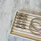 Firkantet Krystal Signet Ring Sølvfarvet