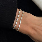 Tennis Krystal Armbånd 18K Guldbelagt 2mm