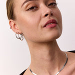 Classic Creoler Sølvfarvet 25mm og 20mm