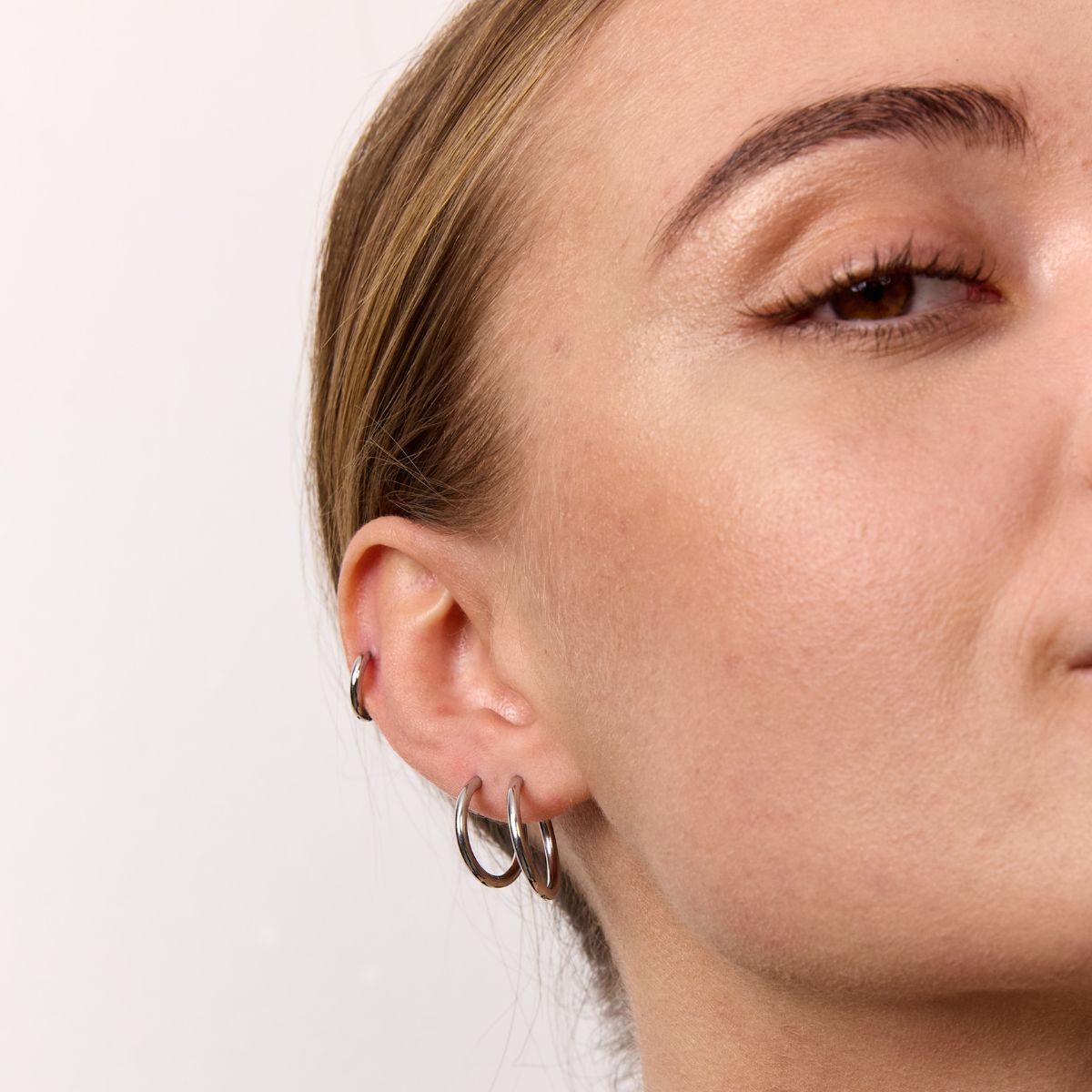 Classic Creoler Sølvfarvet Helix 8mm med Classic Creoler