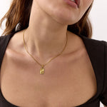 Sun Kiss Halskæde 18K Guldbelagt Firkantet Lille Camilla Krøyer Jewellery