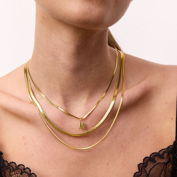 Flad Slangekæde 18K Guldbelagt 4mm Camilla Kroeyer Jewellery 05
