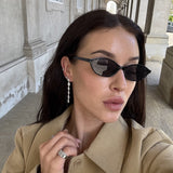 Scoria Dangler øreringe 925S Sølvbelagt Lang