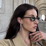 Scoria Dangler øreringe 925S Sølvbelagt Lang