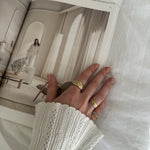 Twist Dome Krystal Ring 18K Guldbelagt