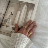 Twist Dome Krystal Ring 18K Guldbelagt