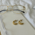 Classic Twist Dome Hoops 18K Guldbelagt