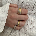 Twist Dome Krystal Ring 18K Guldbelagt