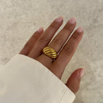 Twist Dome Ring 18K Guldbelagt