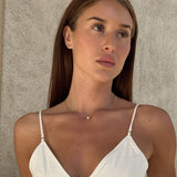 Floating Cushion Krystal Halskæde Sølvfarvet