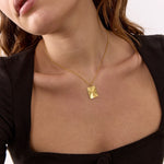 Sun Kiss Halskæde 18K Guldbelagt Firkantet Stor Camilla Krøyer Jewellery