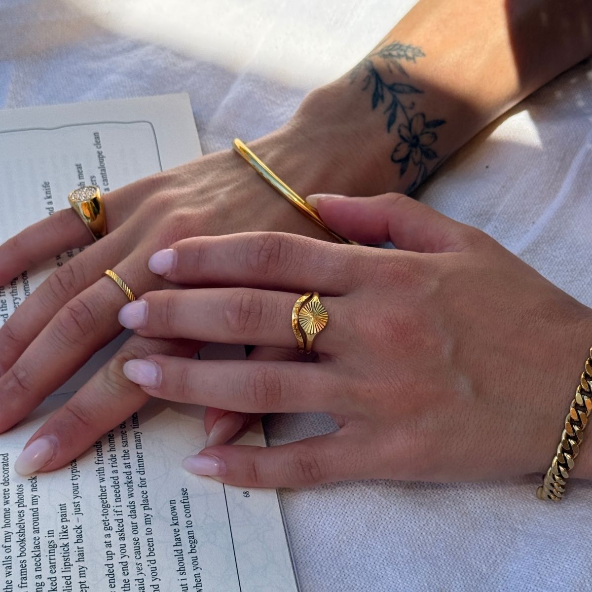 Sun Kiss Rund Ring 18K Guldbelagt Camilla Krøyer Jewellery