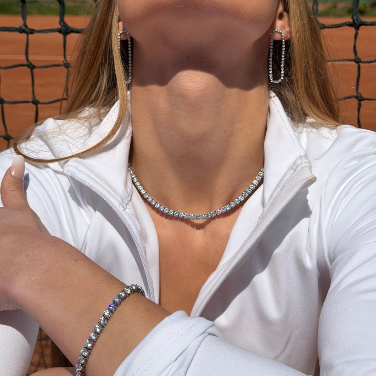 Tennis Luxe Sæt 18K Guldbelagt 4mm
