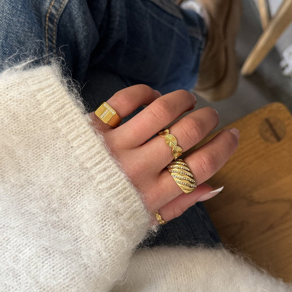 Sun Kiss Eternity Ring 18K Guldbelagt 7mm Camilla Krøyer Jewellery