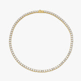 Tennis Luxe Halskæde 18K Guldbelagt 4mm
