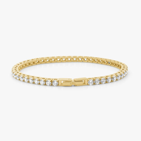 Tennis Luxe Armbånd 18K Guldbelagt 3mm