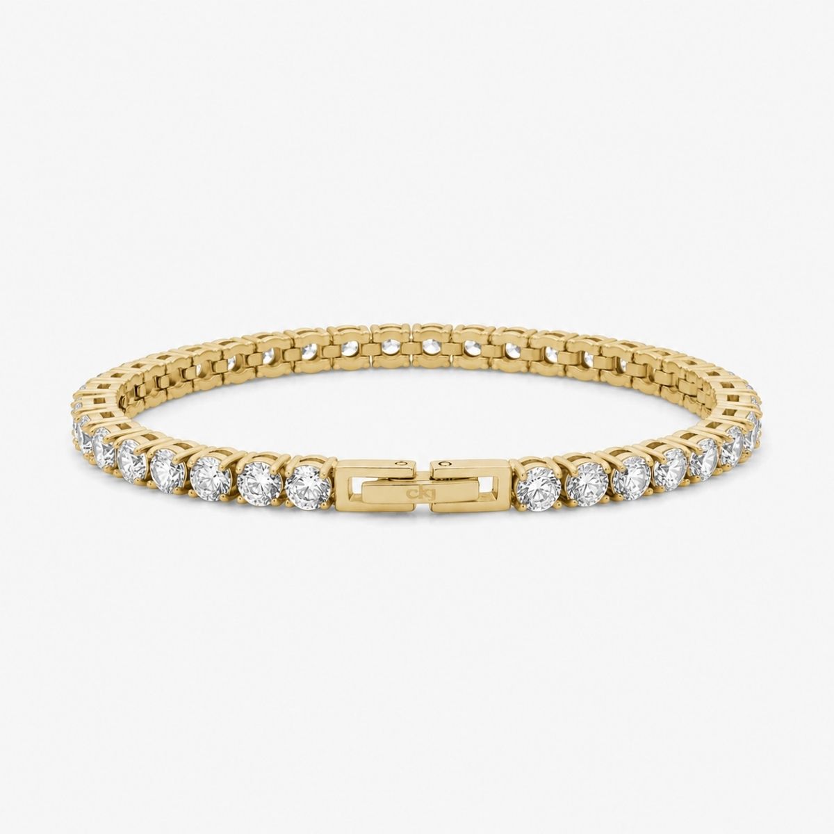 Tennis Luxe Armbånd 18K Guldbelagt 4mm