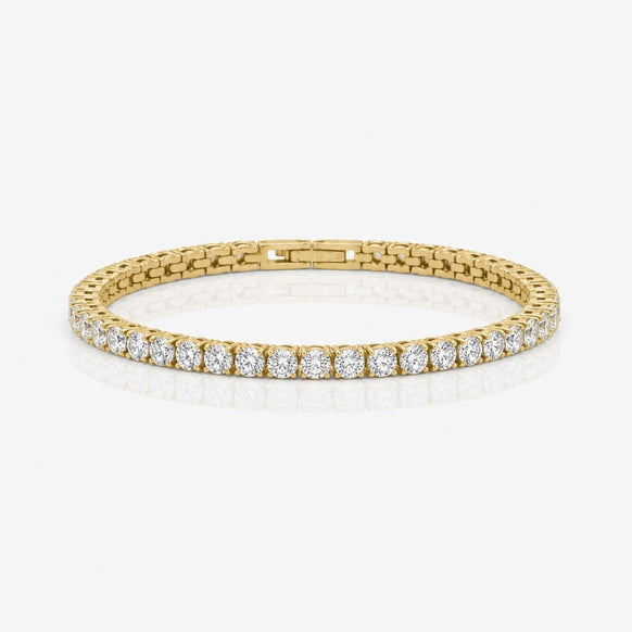 Tennis Luxe Armbånd 18K Guldbelagt 4mm