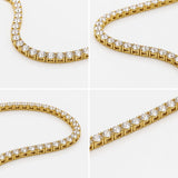 Tennis Luxe Armbånd 18K Guldbelagt 4mm
