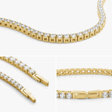 Tennis Luxe Armbånd 18K Guldbelagt 3mm