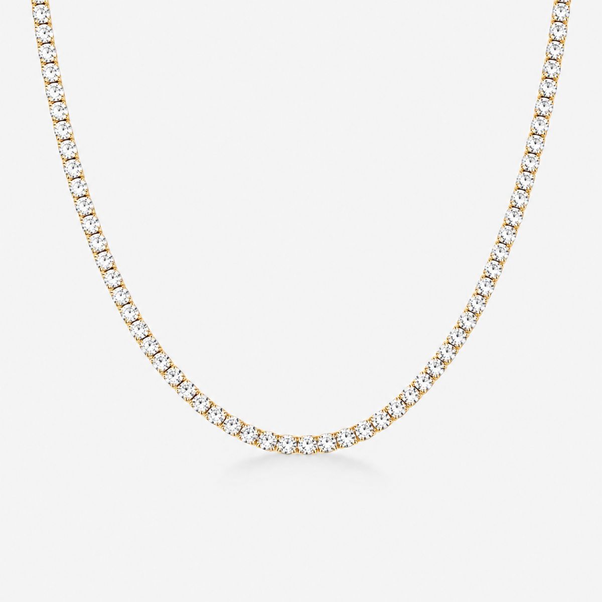 Tennis Luxe Armbånd Sølvfarvet 4mm