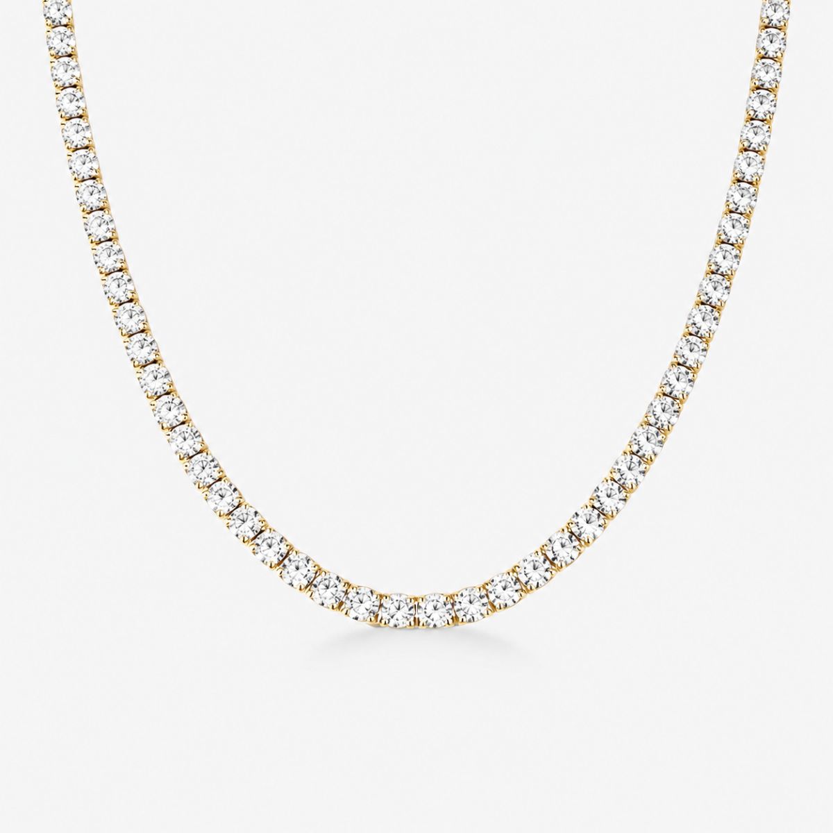 Tennis Luxe Armbånd Sølvfarvet 4mm