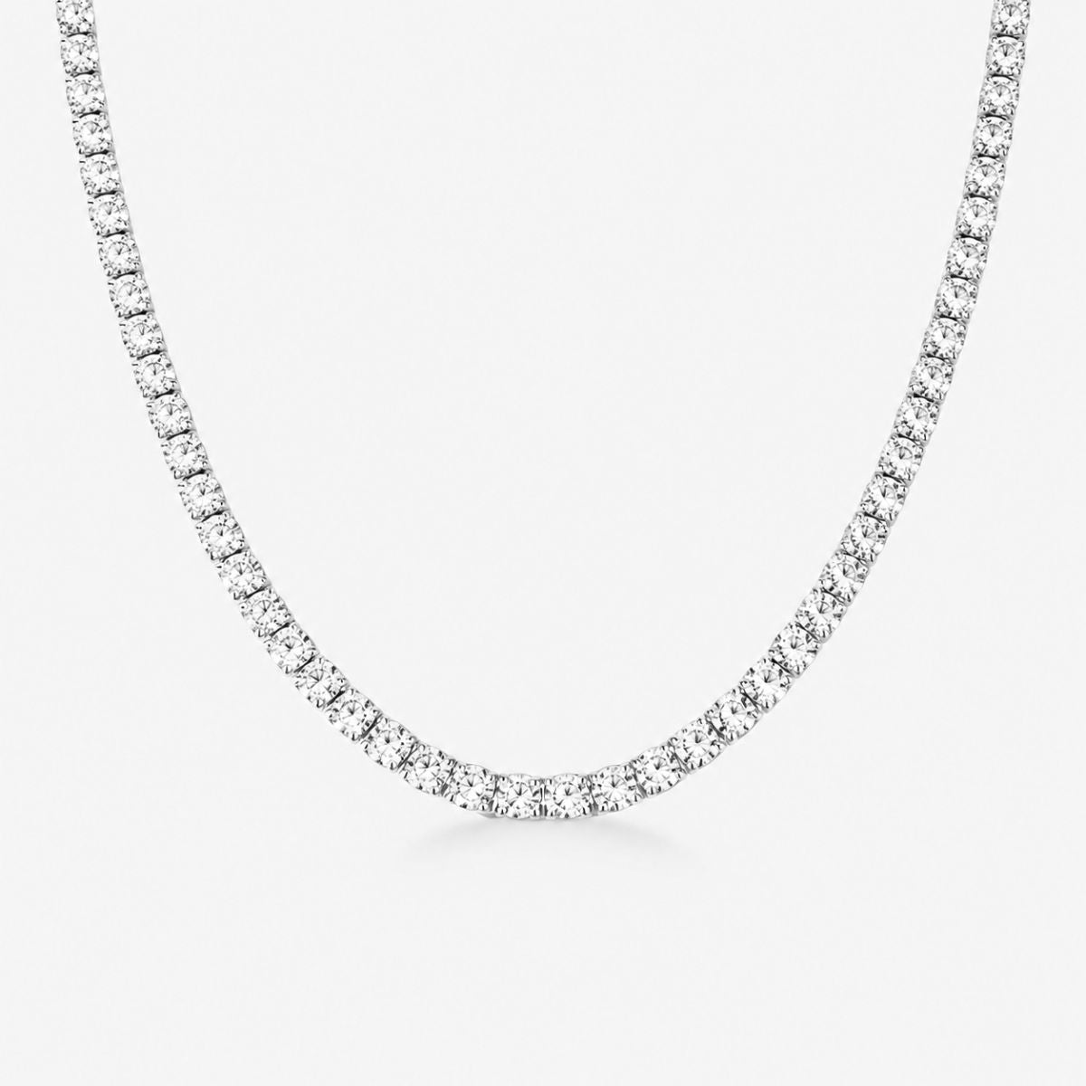 Tennis Luxe Armbånd Sølvfarvet 4mm
