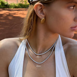 Tennis Luxe Halskæde 18K Guldbelagt 3mm