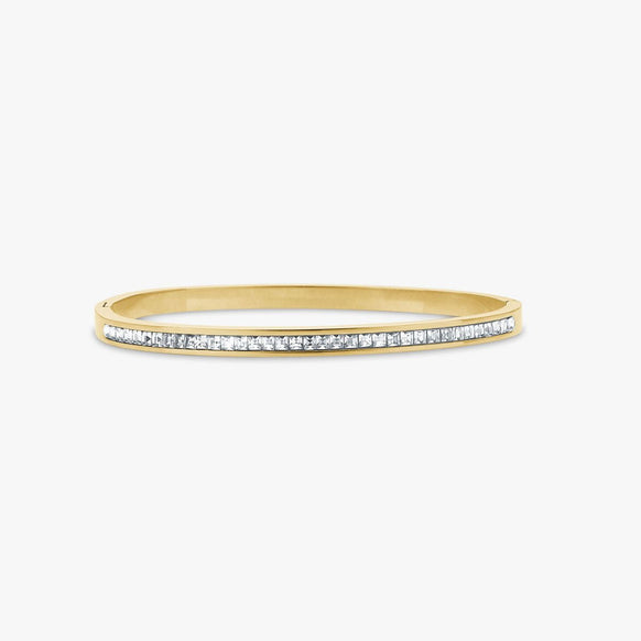 Camilla Krøyer Jewellery Krystal Bangle 18K guldbelagt 4mm