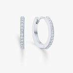 Camilla Krøyer Jewellery Krystal Creoler Sølvfarvet 14mm 
