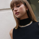 Panser Facet Halskæde 925S Sølvbelagt 7mm Camilla Krøyer jewellery