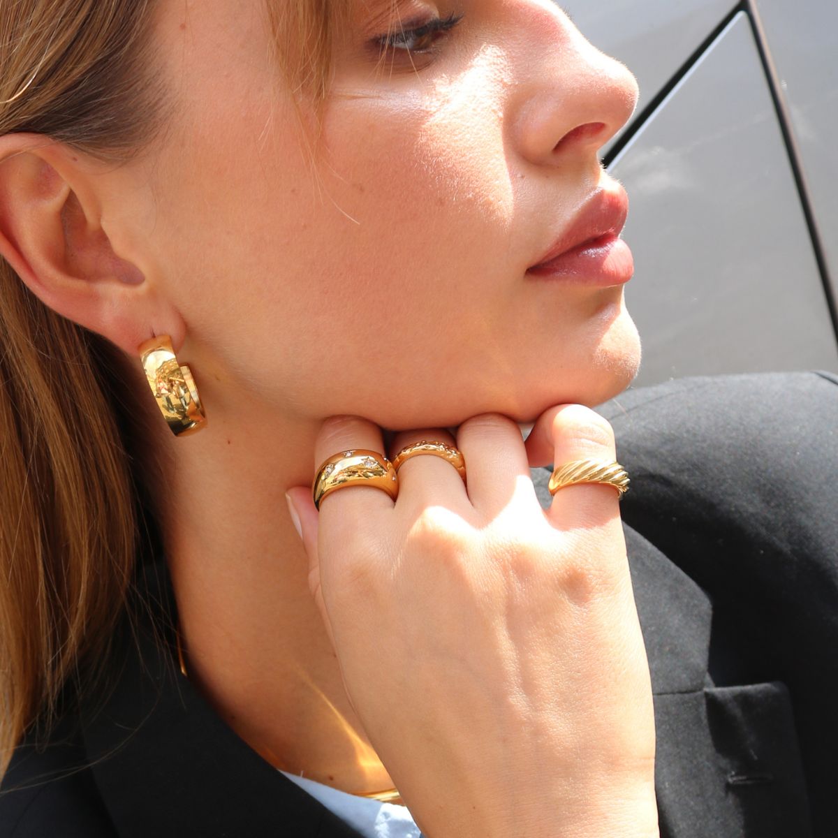 Camilla Krøyer Jewellery Star Dome Ring 18K Guldbelagt