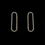 Hollow Tennis Krystal Øreringe Sølvfarvet