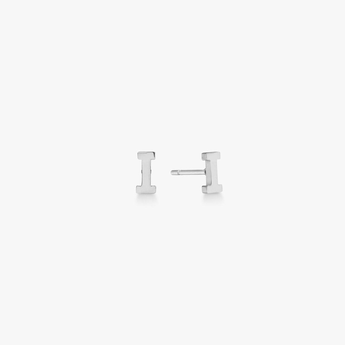 Classic Letter Stud Earrings Silver-coloured