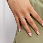 Wave Ring Sølvfarvet