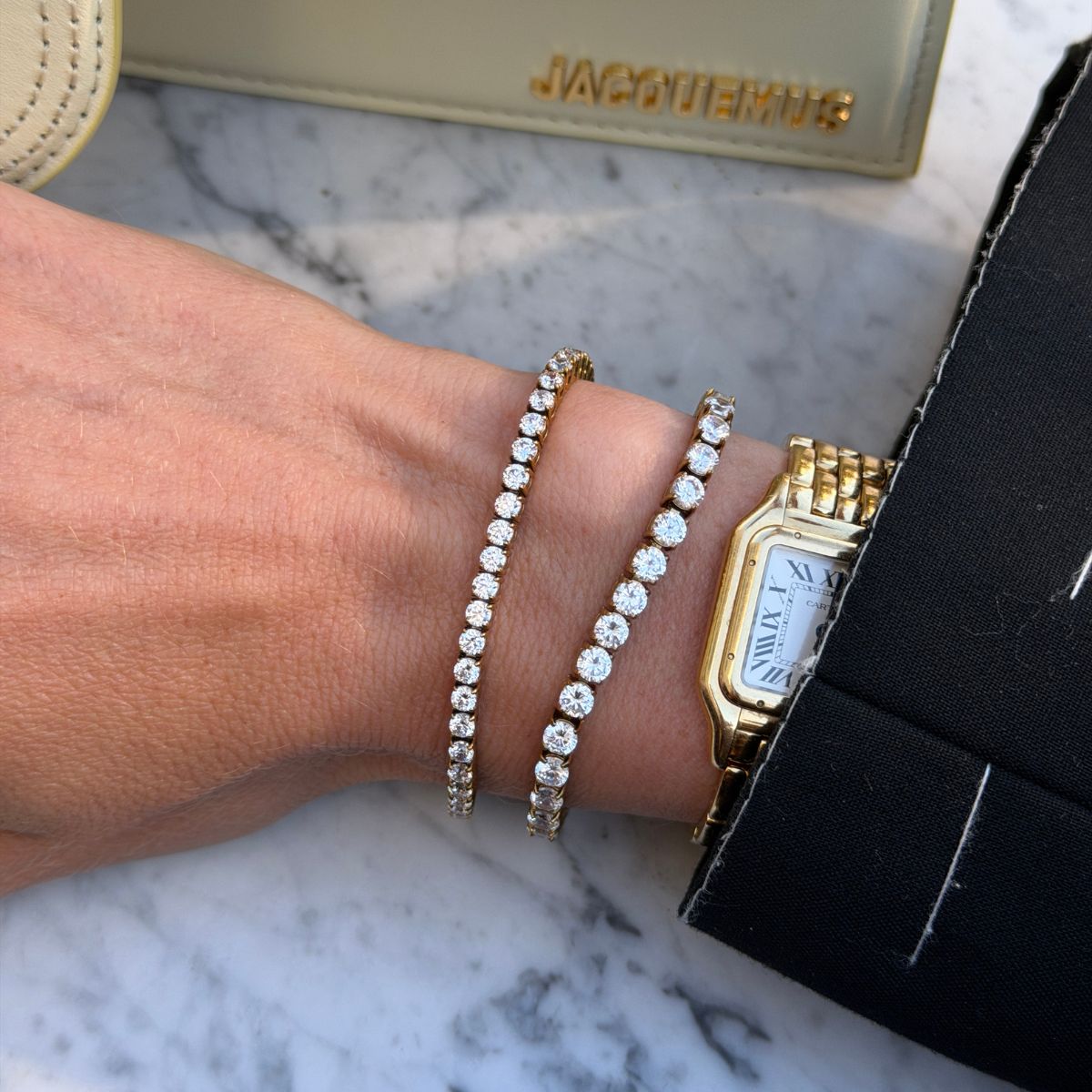 Tennis Luxe Armbånd 18K Guldbelagt 4mm