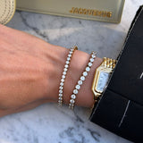Tennis Luxe Armbånd 18K Guldbelagt 4mm