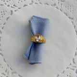 Oval Organic Krystal Ring 18K Guldbelagt