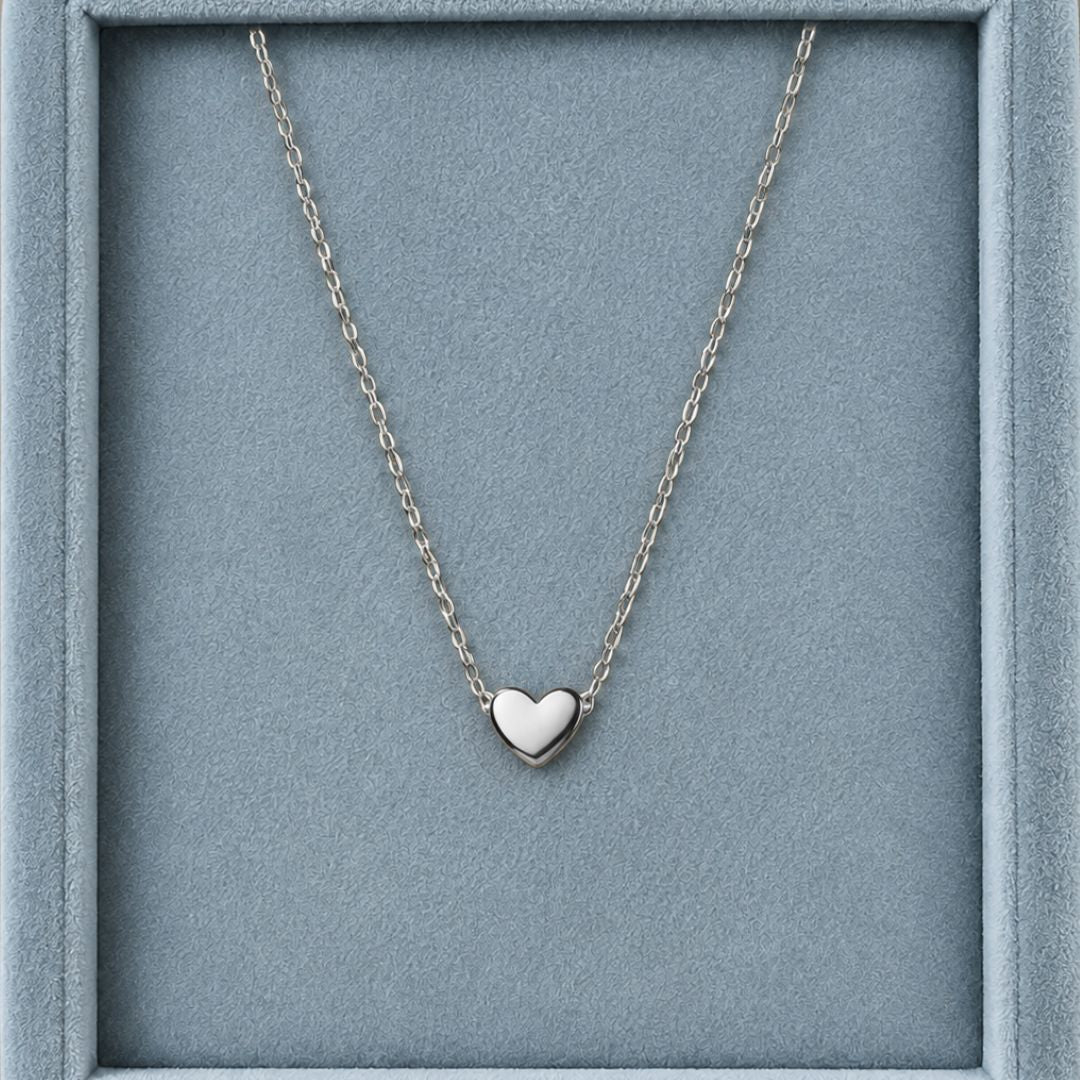 Mini Heart Halskæde Sølvfarvet