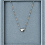Mini Heart Halskæde Sølvfarvet