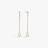 guldbelagt krystal perle drop oereringe